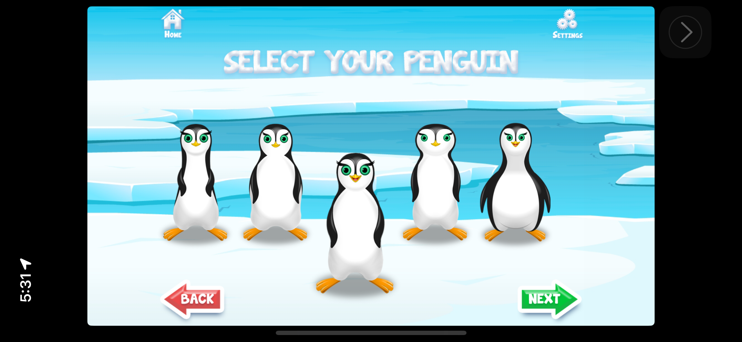 The four Positive Penguin characters